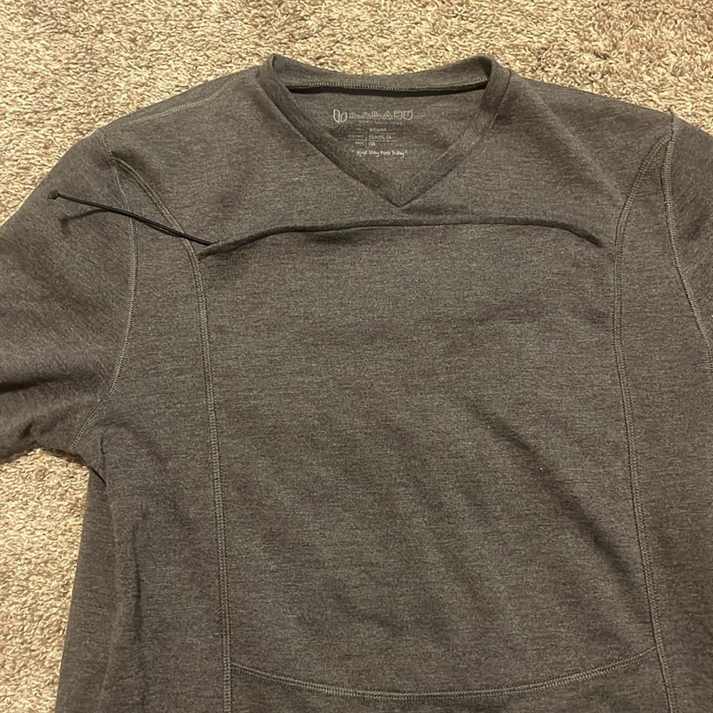 Lalabu Baby Soothing Dad Shirt Gray Short Sleeve Medium - Picture 4 of 11